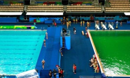O estranho caso da piscina olímpica verde